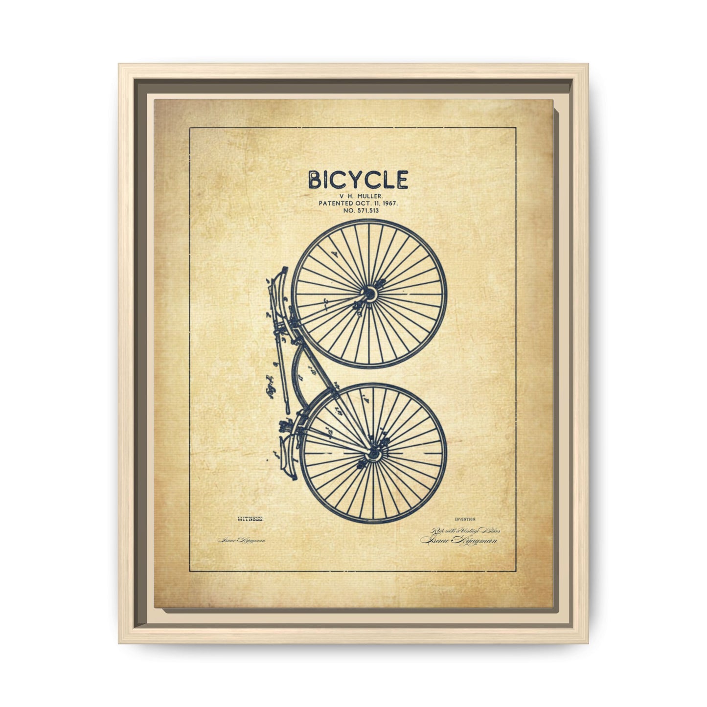 Framed Matte Canvas — Schematic Childhood Curiosity Wall Art
