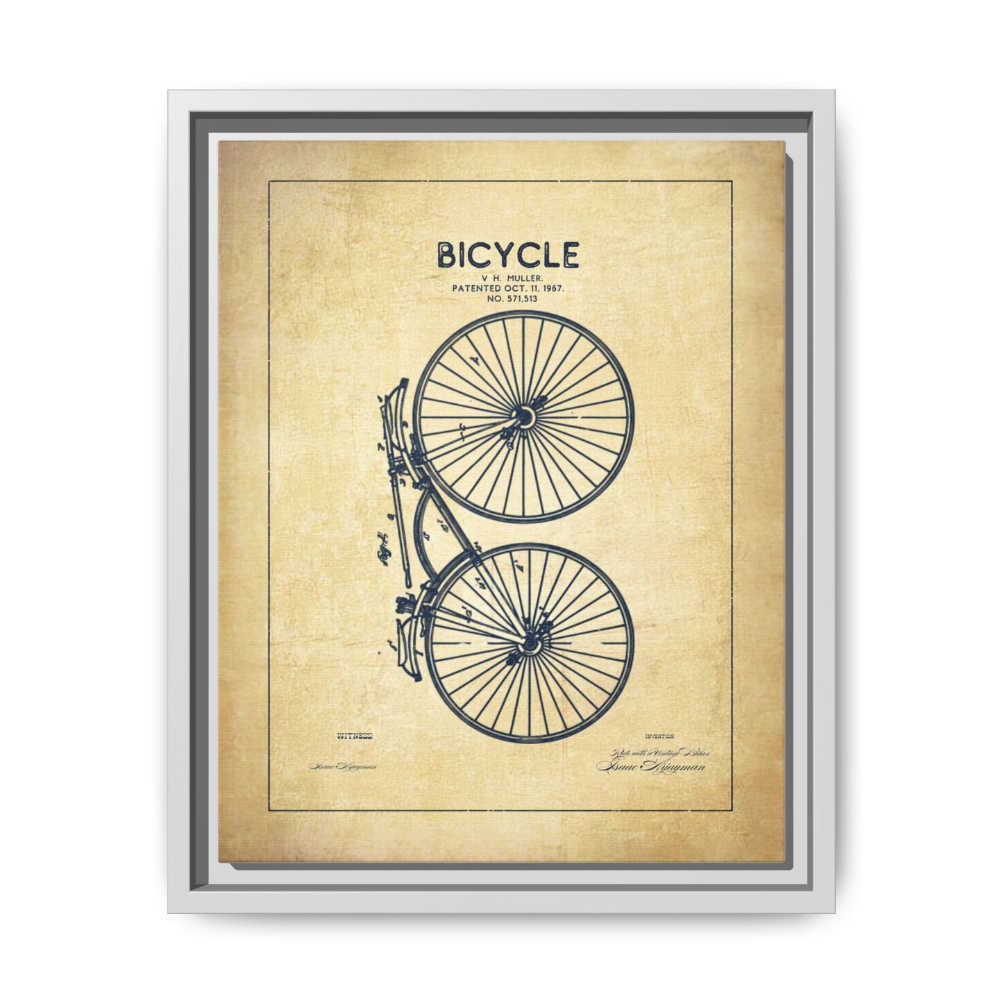 Framed Matte Canvas — Schematic Childhood Curiosity Wall Art