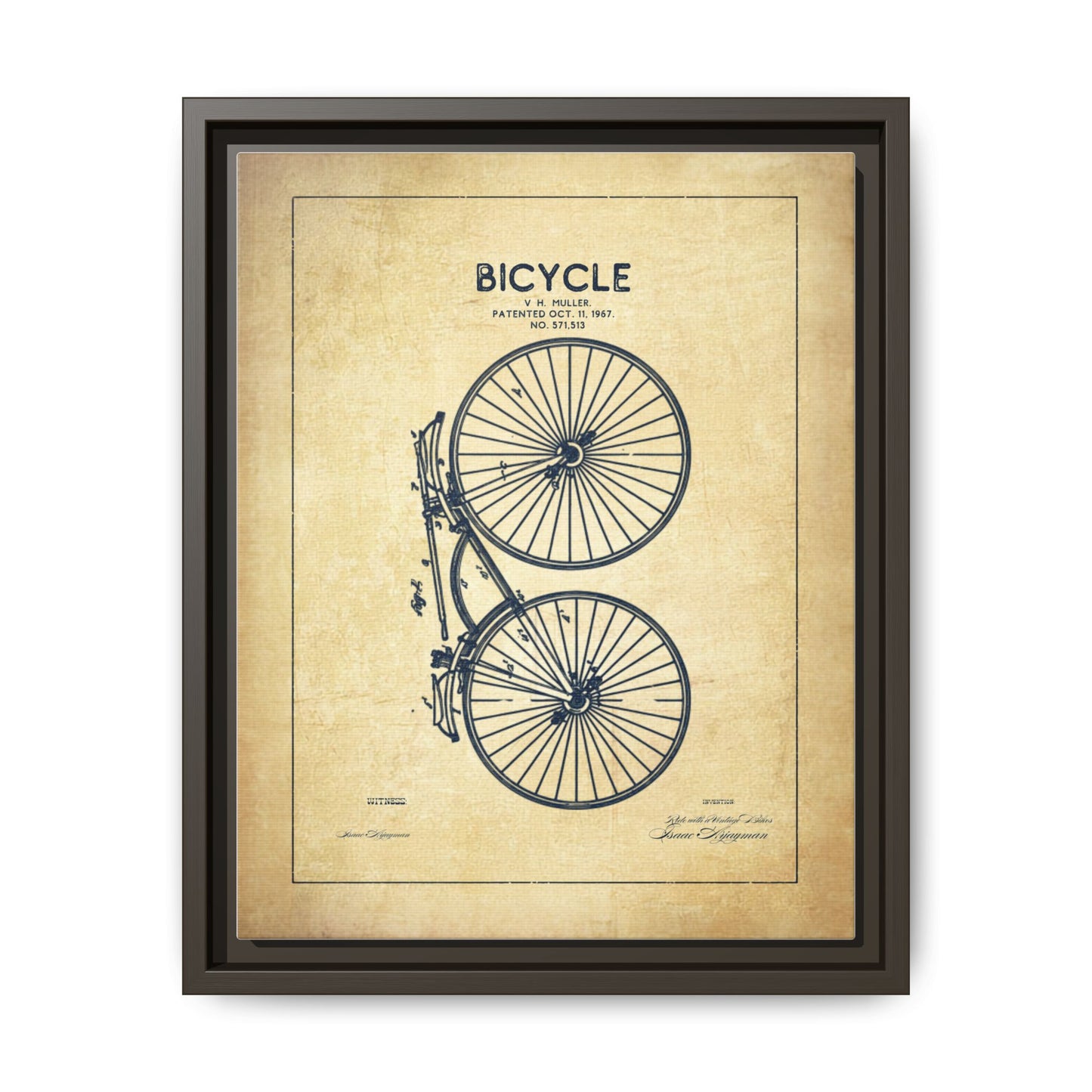 Framed Matte Canvas — Schematic Childhood Curiosity Wall Art