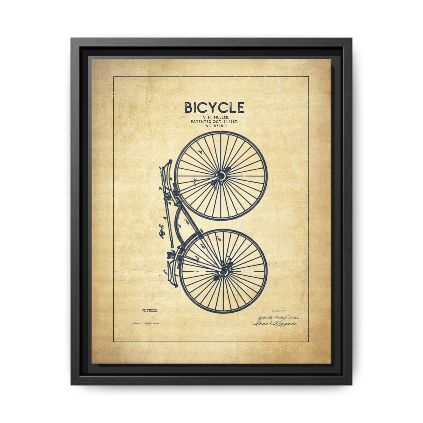 Framed Matte Canvas — Schematic Childhood Curiosity Wall Art